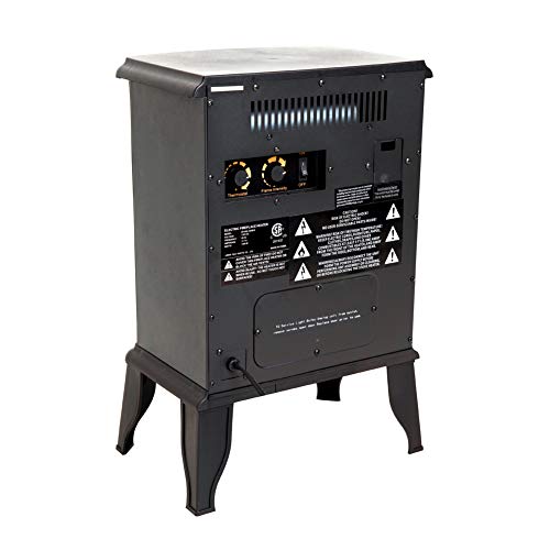 FLAME&SHADE Electric Wood Stove Fireplace Heater - Freestanding - Height 23in
