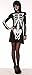 Forum Novelties Women's Skeleton Hooded Mini Dress, Multi, Medium/Large