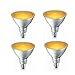 Philips LED Indoor/Outdoor 469080 90 Watt Equivalent PAR 38 Light Bulb (4 Pack), Yellow