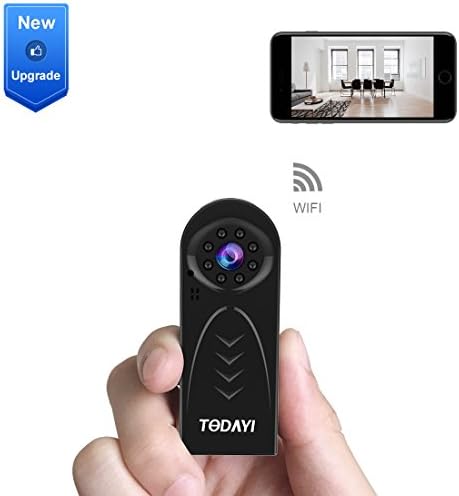 Spy camera, TODAYI Wireless Hidden Camera 1080P HD Mini Wifi Camera Spy Cam Small Security Nanny Camera for iPhone/Android/PC with Motion Detection Activated IR Night Vision