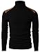 H2H Mens Slim Fit Turtleneck Pullover Sweaters Basic Tops Knitted Thermal