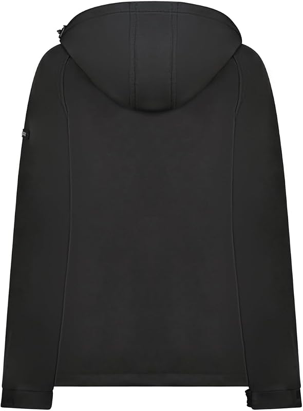Tamilalorama Lady - Veste Softshell Capuche Femme Impermeable Outdoor - Blouson Coupe Vent Resistant - Activites En Exterieur Randonnee Ski Automne Hiver Printemps (Noir L)
