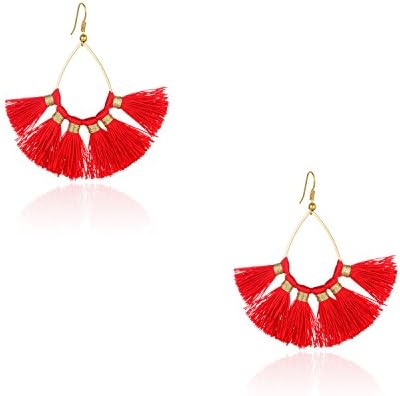 Tassel Earrings for Women - Bohemian Fan Tassel Drop Dangle Earrings,2018 New Design Fringe Earrings