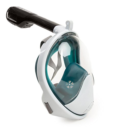 Seaview 180 Degree Panoramic Snorkel Mask- Full Face Design,Panoramic Teal,Large/Extra Large
