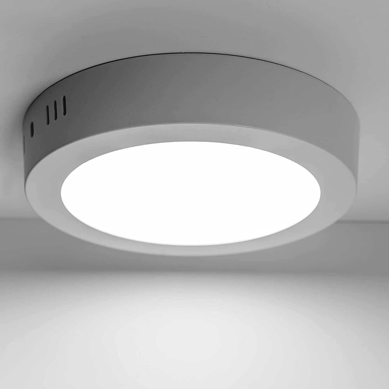 Illuminatio18W Flush Ceiling Light, Surface Mount LED Lights for Bedroom, 6500K Cool White Round LED Ceiling Lights for Kitchen, Modern Ceiling Lighting Hallway (18)