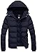 Wantdo Men's Hooded Winter Coat Warm Puffer Jacket Thicken Cotton Coat with Removable Hood