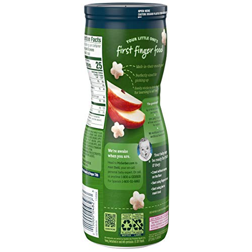 image for Gerber Graduates Gerber Organic Puffs Cereal Snack, Apple, Naturally F