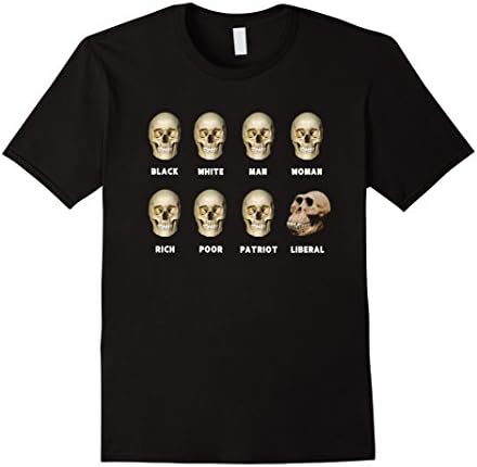 Men's 8 Skulls of Modern America Funny Shirt 2XL Black