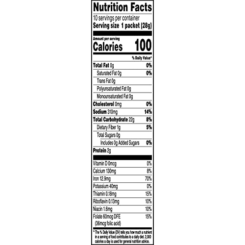QUAKER INSTANT GRITS, ORIGINAL, 0.98OZ PACKETS (10 PACK)