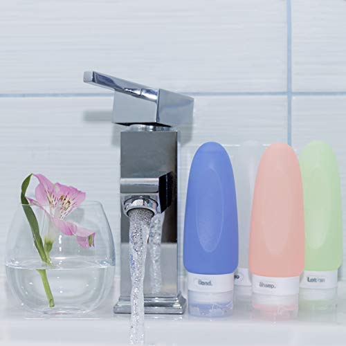 Silicone Travel Bottles Set - TSA Approved Leak Proof Silicone Travel Bottles - 4 Pack/3oz - Thumbnail 3
