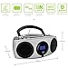 HANNLOMAX HX-325CD Portable CD/MP3 Boombox, AM/FM Radio, Digital Radio Frequency, Bluetooth, USB Port for MP3 Playback, LCD Display,Aux-in (Silver_Black)thumb 3