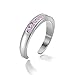Hoops & Loops Sterling Silver Pink Channel-Set Cubic Zirconia Toe Ring