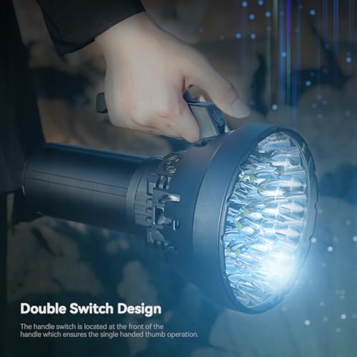 IMALENT MS32 200000 Lumen The World's Brightest Flashlight, 32 XHP 70.2 LED, Rechargeable Tactical Flashlight with OLED Display, for Camping, Adventure, Emergency
