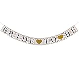 Ling's moment Bride To Be Banner with Gold Glitter Heart, Wedding Sign Photo Prop, Party Decoration, Bridal Shower Decor, Bachelorette Party