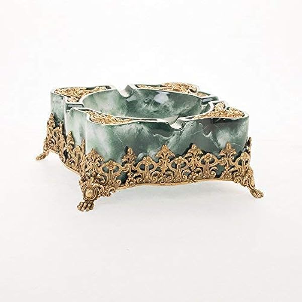 Guocao 灰皿 アッシュトレイ 大容量 おしゃれ 灰皿 ヨーロッパの宝石装飾品アメリカのセラミック