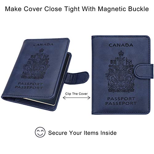 WALNEW RFID Blocking Passport Holder Travel Wallet Cover Case