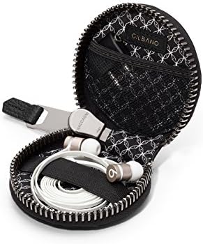 Leather Earphone case with FREE 3.5mm (1/8") airplane adapter - PHILLIES (black)