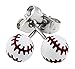 KIWI DAISY Tiny Baseball Stud Stainless Steel Post Earrings (6mm Ball Size)