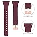 Tobfit Silicone Slim Bands Compatible for Fitbit Versa 2/Versa/Lite/SE, Narrow & Thin Sport Wristbands with Metal Buckle for Women/Men, Black/Wine Red, Small