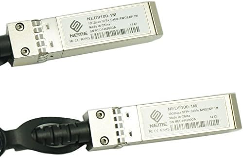 Nengine for Brocade 58-1000023-01 SFP+ 10GbE Direct Attach Copper Cable 5m AWG24/P Duplex SFP+ Passive, Borcade Compatible