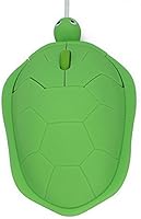 USB Wired Mouse Creative 3D Cute Animal Turtle Shaped Optical Mice Corded Kids Mini Mouse 1200DPI for PC Laptop Computer (Green)