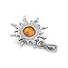 Ian and Valeri Co. Amber Sterling Silver Flaming Sun Pendant
