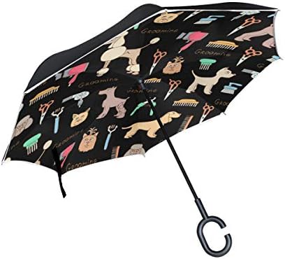 Soresore ソレソレ 逆さ傘 逆折り式傘 長傘 日傘 手離れ C型手元 Uvカット 晴雨兼用 車用 メンズ レディース 男女兼用 いぬ 犬柄 黒 ブラック おもしろ 可愛い かわいい 梅雨対策 遮光遮熱 おしゃれ かわいい Tarunniketanpublicschool Com