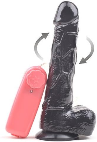 Be Horny Multi-Speed Vibrating/Rotating Realistic Penis Dildo with Strong Suction Cup, 7-Inch, Black