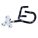 Amarine Made Sure Grip Steel 20 Degree Angle Rod Holder with Mounting Base, Metric M10x1.5 Thread Coated Steel Rod-PVC Dipped Fishing Pole Holders for Boat(4PCS)