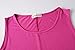 Lanmo Women Plus Size Solid Basic Flowy Tank Tops Summer Sleeveless Tunic (2X, Fushia)