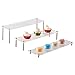 MyGift 3-Tier Rectangular Clear Acrylic Server Cupcake Dessert Display Stand Riser