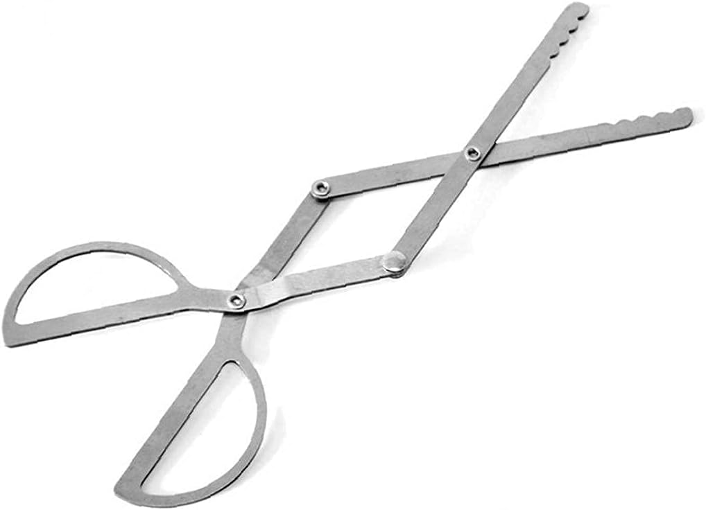 Fire Tong Portable Folding Stainless Steel Outdoor Heavy Duty Firewood Tongs for Wood Stove Fire