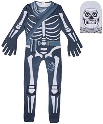YaMeiDa Kids Children Skull Trooper Costume Cosplay Bodysuits Party Zentai Thanksgiving Christmas Skull Trooper Costume