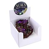 Beadnova Ruby Rainbow Aura Quartz Geode Broken Agate Druzy Sparkles Precious Metals Mineral Home Decoration Gemstone