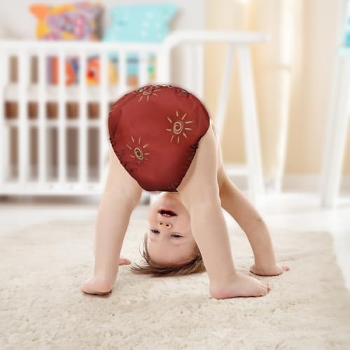 Smarbore Baby Cloth Diapers Set - 4 Pack with 4 Inserts & 1 Wet/Dry Separation Bag, Reusable Infant Toddler Nappy, Adjustable Pocket Diapers for Baby Boys and Girls (6-33 pounds, 0-3 Years)