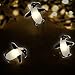 Brooklyn Lighting Company 12 Foot LED Wire Lights Strip with 36 Penguin Shaped Bulbs Battery Operated String Lights (12FT, Penguin)