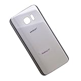 For Samsung Galaxy S7 G930 G930V OEM Rear Glass Housing Back Case Battery Door Cover Adhesive Pre-installed Sticker (Silver)