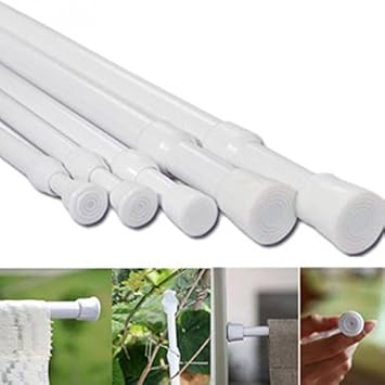 Vavim Adjustable Spring Loaded Bathroom Shower Curtain Rod Amazon