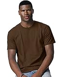Hanes Mens Tagless T Shirt (Dark Chocolate, X-Large)