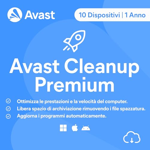 Avast Cleanup Premium 2026 | 10 Dispositivi | 1 Anno | Codice d'attivazione via email