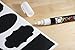 PENGUIN ART SUPPLIES Chalk Board Labels Stickers with Reverseable Tip White Liquid Marker- Pack of 40