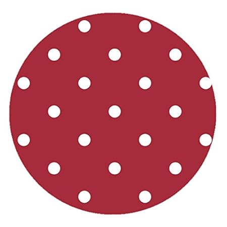 DecoHomeTextil Wachstuch LFGB Punkte Tischdecke Rund Oval Größe & Farbe Wählbar Punkte Rot Rund 80 cm abwaschbar
