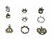 Kinteshun Alloy Multistyle Crown Charm Pendant Connector for DIY Jewelry Making Accessaries(50pcs,Assorted Colors)