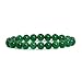 Green Agate Gemstone 8mm Round Beads Stretch Bracelet 7 Inch Unisex