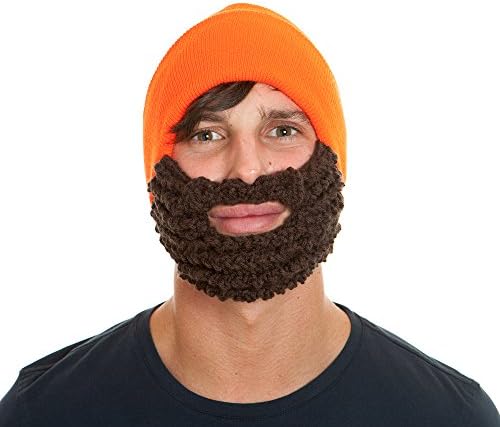 The Original Beard Beanie Lumberjack Style-Hunter Orange/Brown