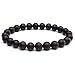 Jovivi 8MM Natural Tigers Eye Gemstone Healing Crystal Round Energy Yoga Beads Elastic Stretch Bracelet for Men Women