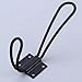 Exttlliy Iron Vintage Loop Design Metal Hanging Coat Hook Matte Black Wall Hooks Bathroom Kitchen (10Pcs)