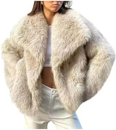 Denny&Dora Women's Shearling Jacket Winter Fur Coat Sheepskin