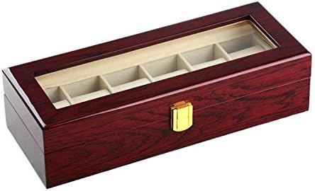 Qoollar Watch Collection Display Box 6 Slots Solid High Grade Wooden Case