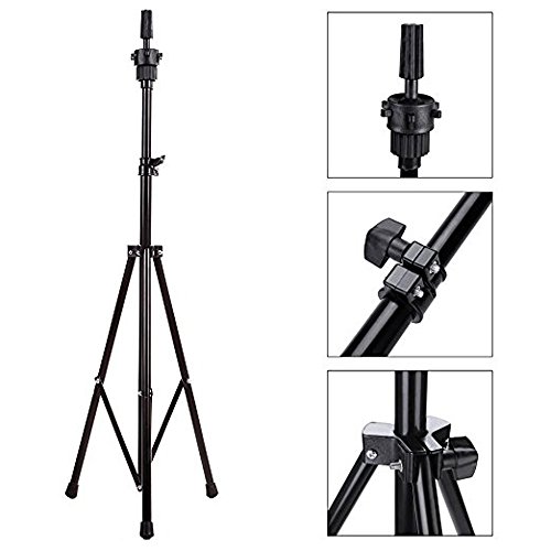Aobiny Wig Mannequin Head Tripod Stand With Carry Bag For Cosmetology